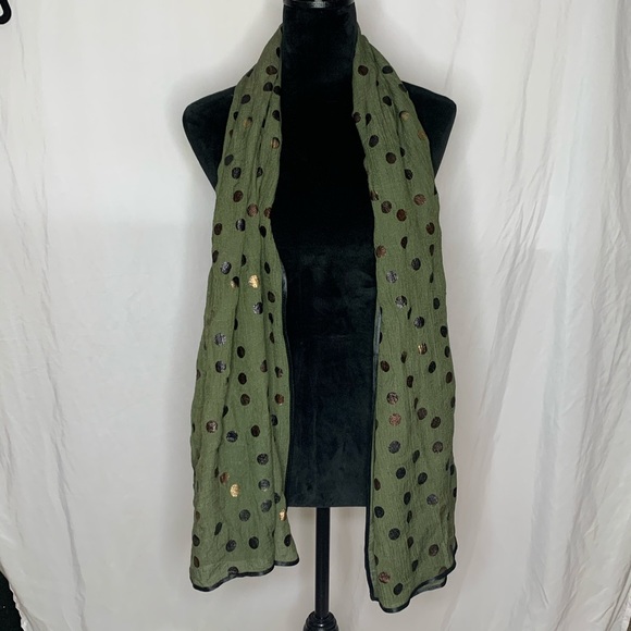 Accessories Green Polka Dot Scarf Poshmark